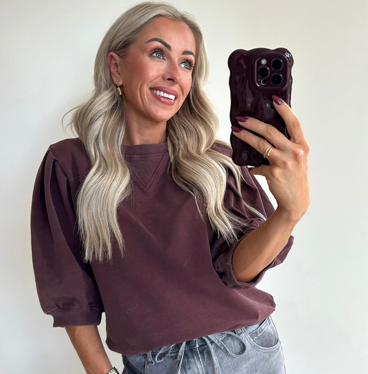 PAULA Sweater - washed burgundy