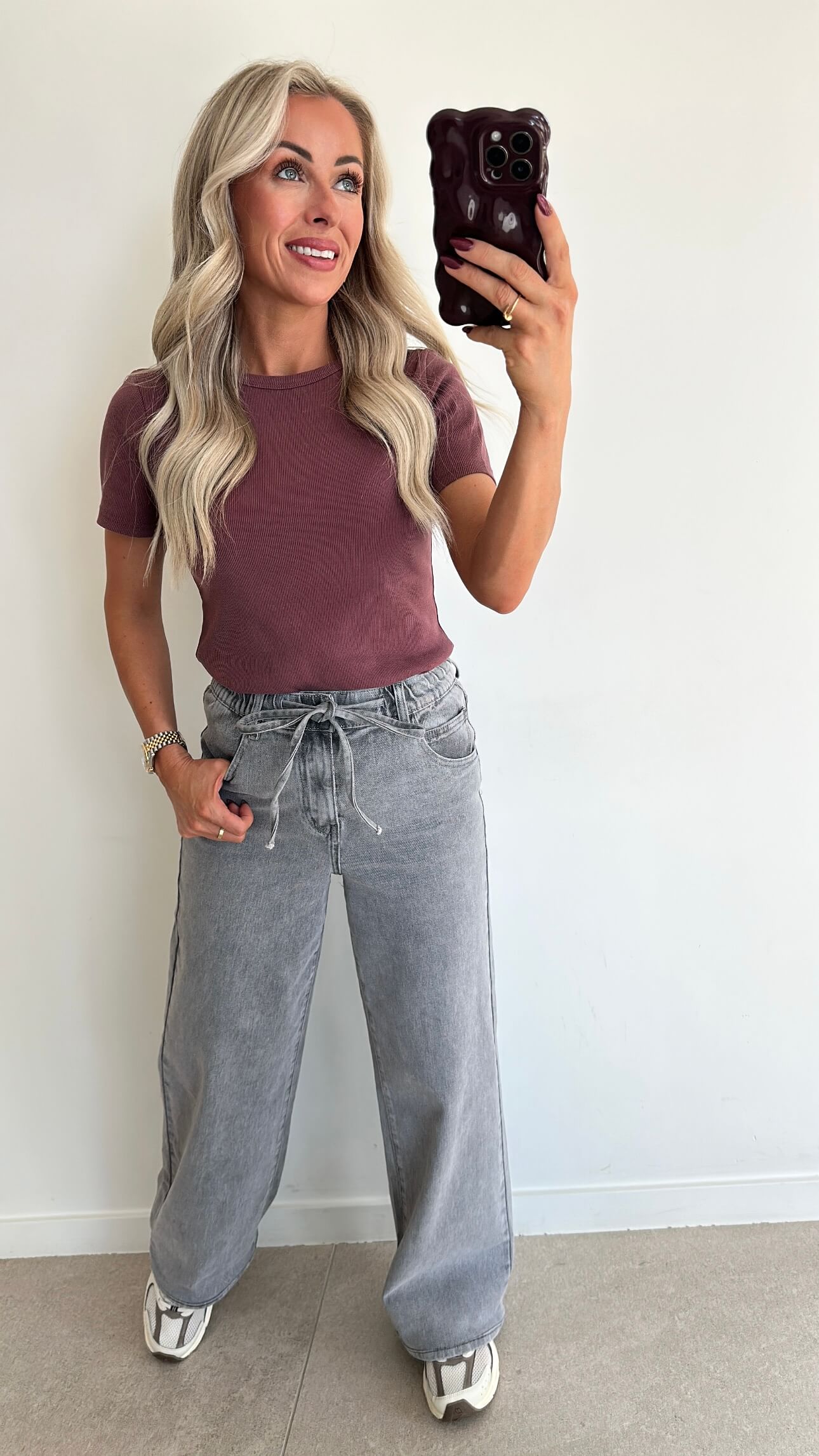 TRUDIE T-shirt - washed burgundy