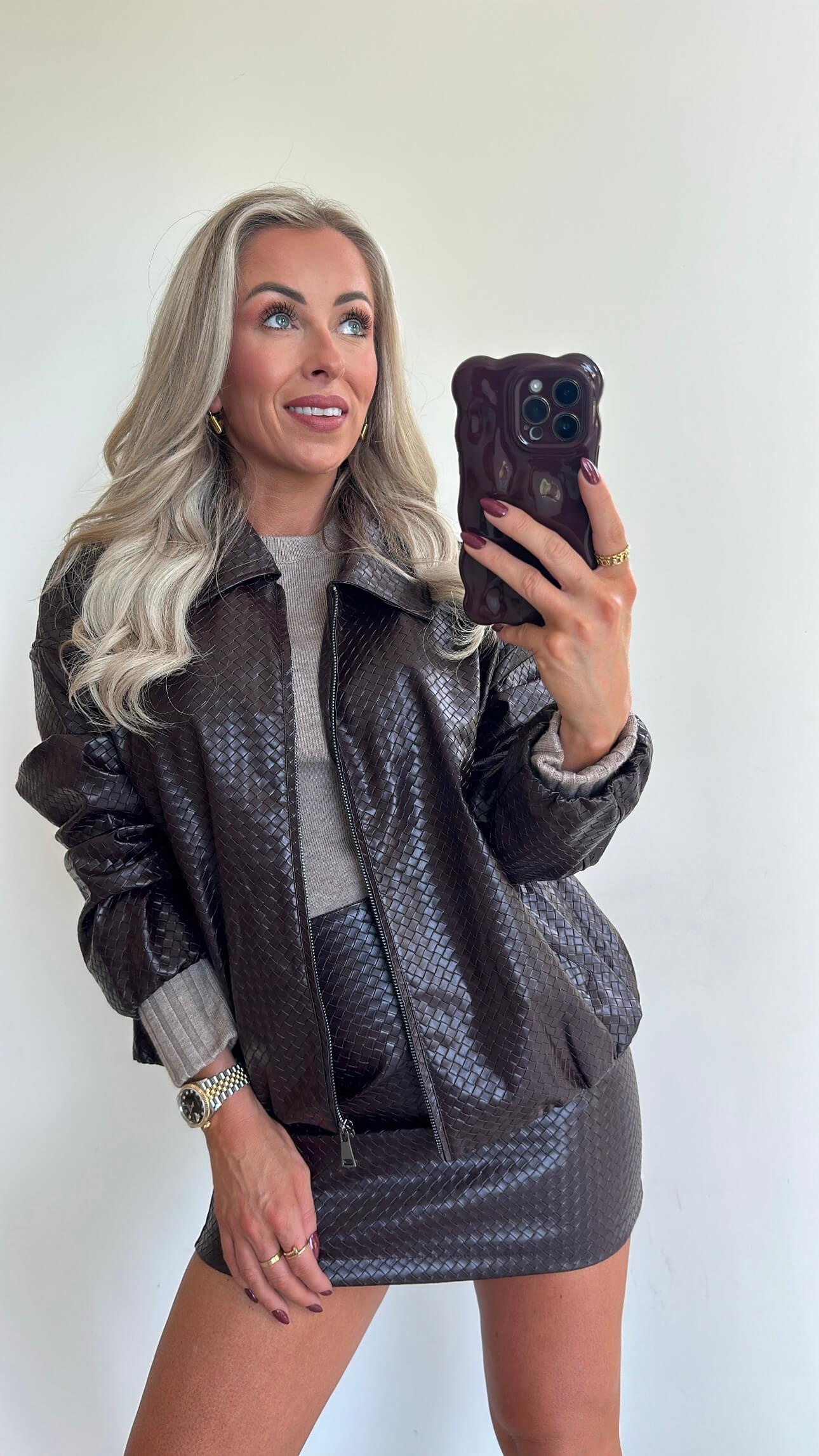 VALLIE Jacket - dark burgundy