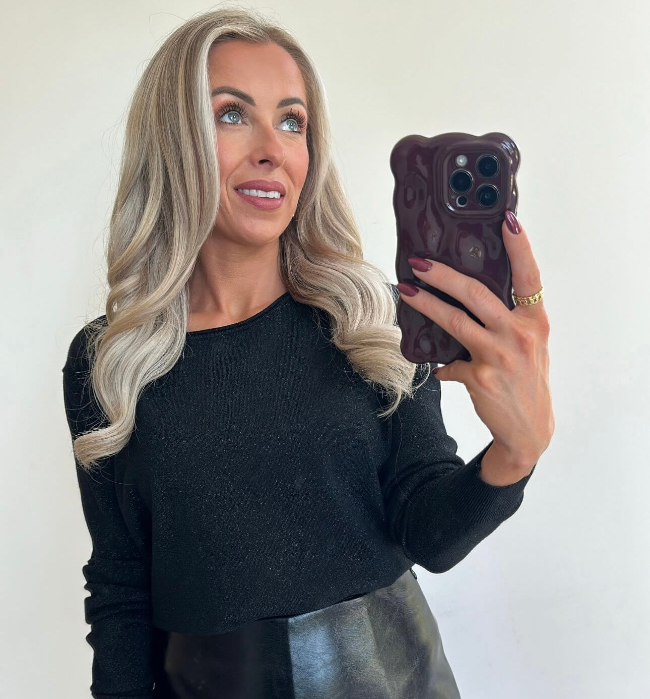 TESS Longsleeve Top - sparkle black