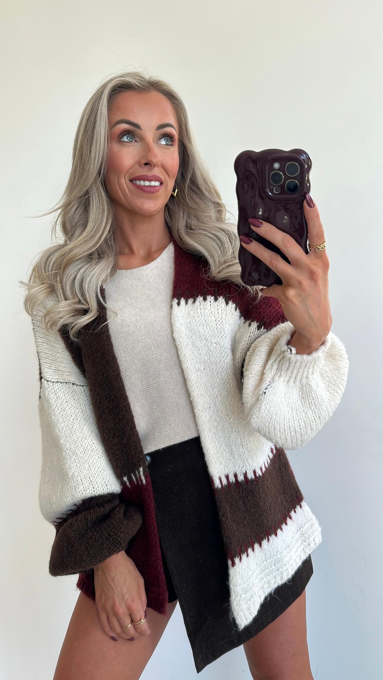 CAMMIE Cardigan - bordeaux