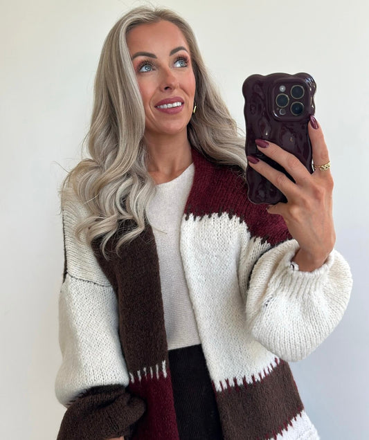 CAMMIE Cardigan - bordeaux