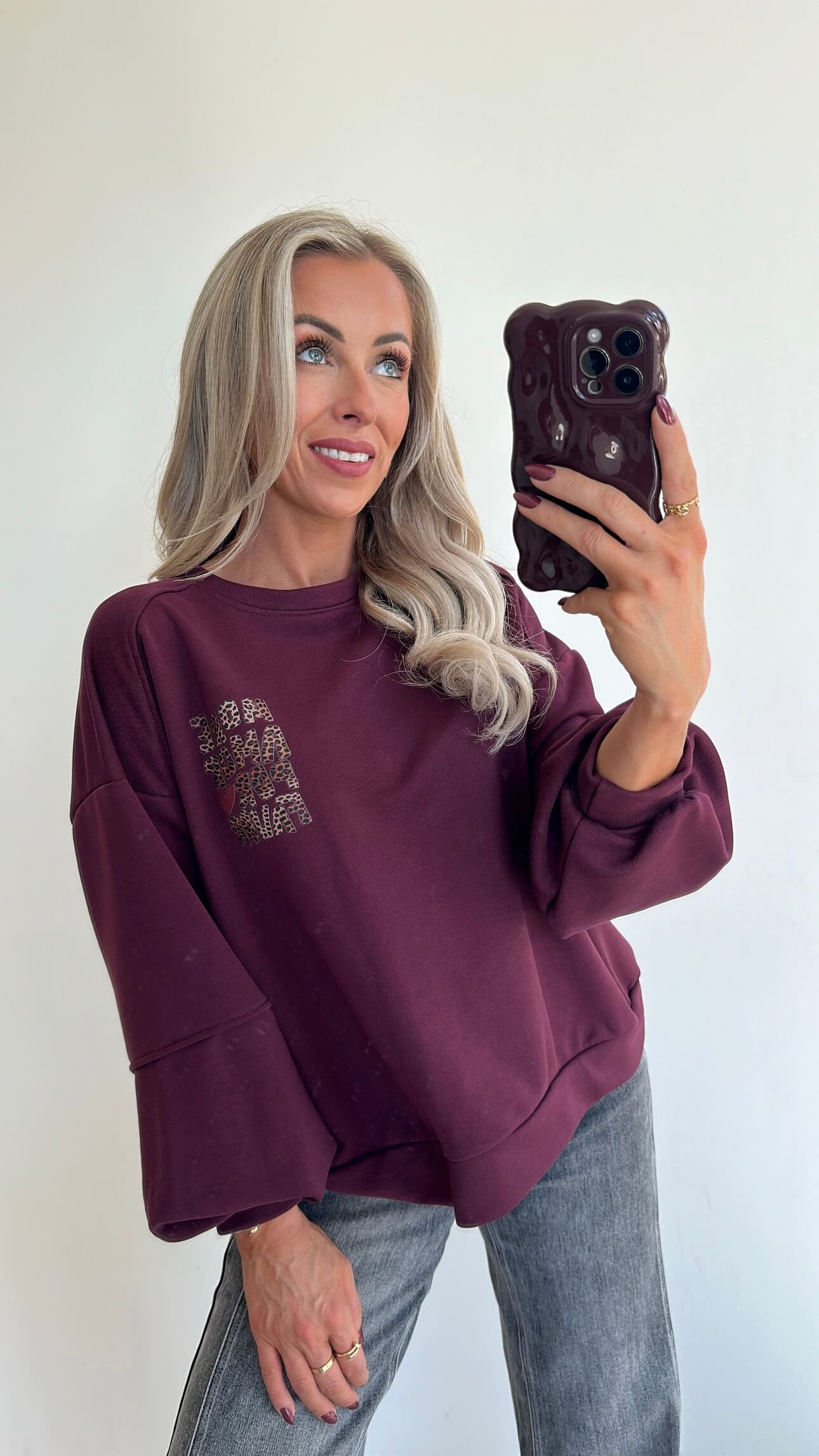 AMOR Sweater - burgundy