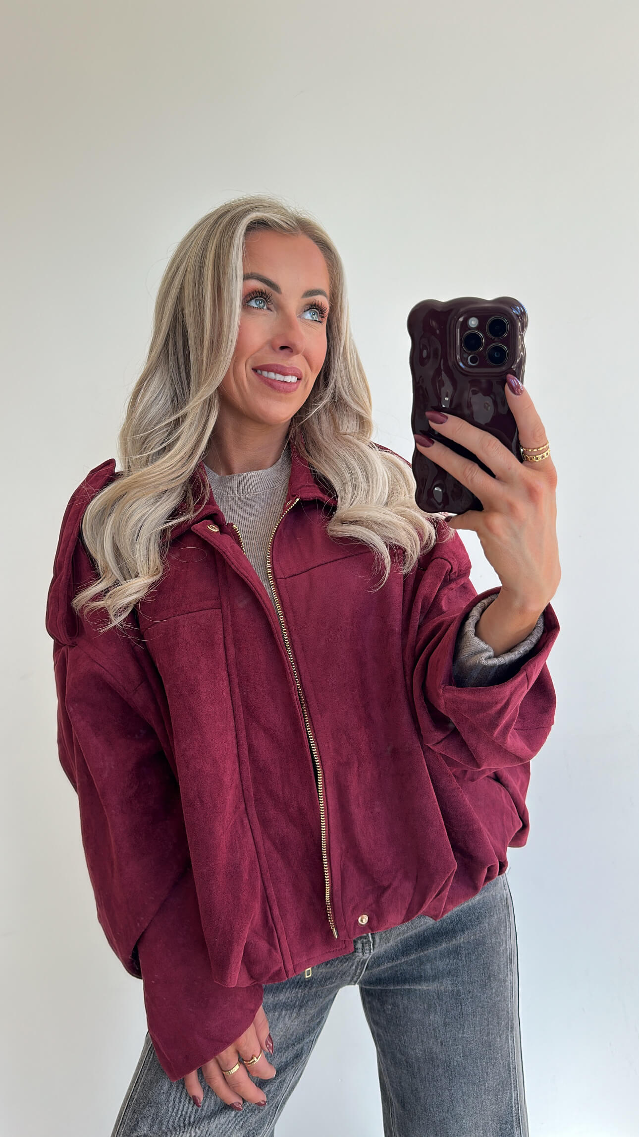 VIRAL JACKET - burgundy
