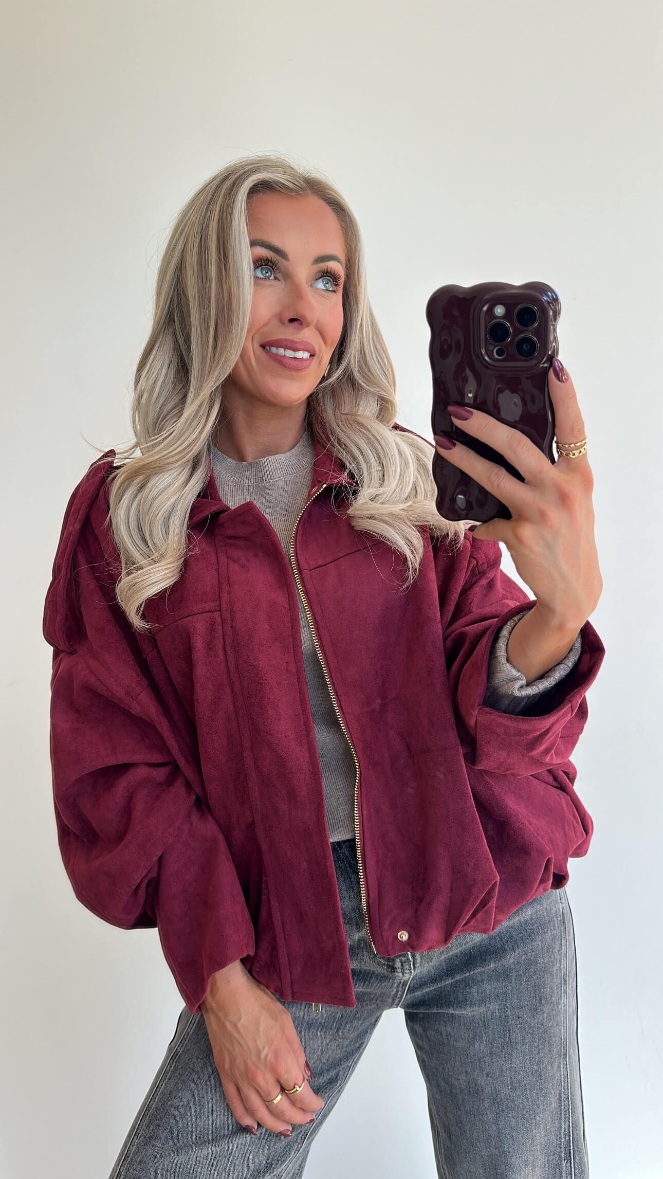 VIRAL JACKET - burgundy