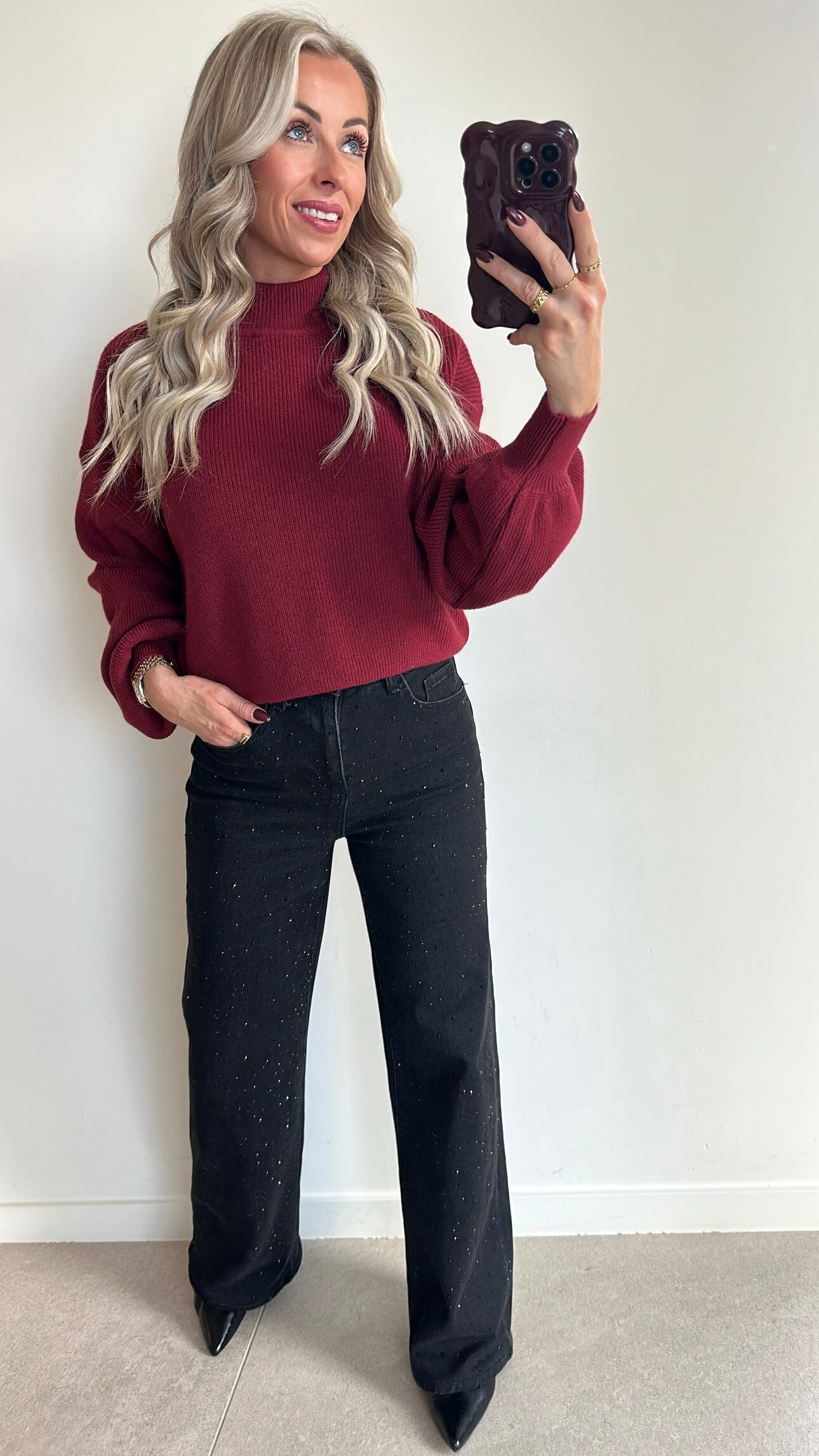 POLLIE Pull - bordeaux