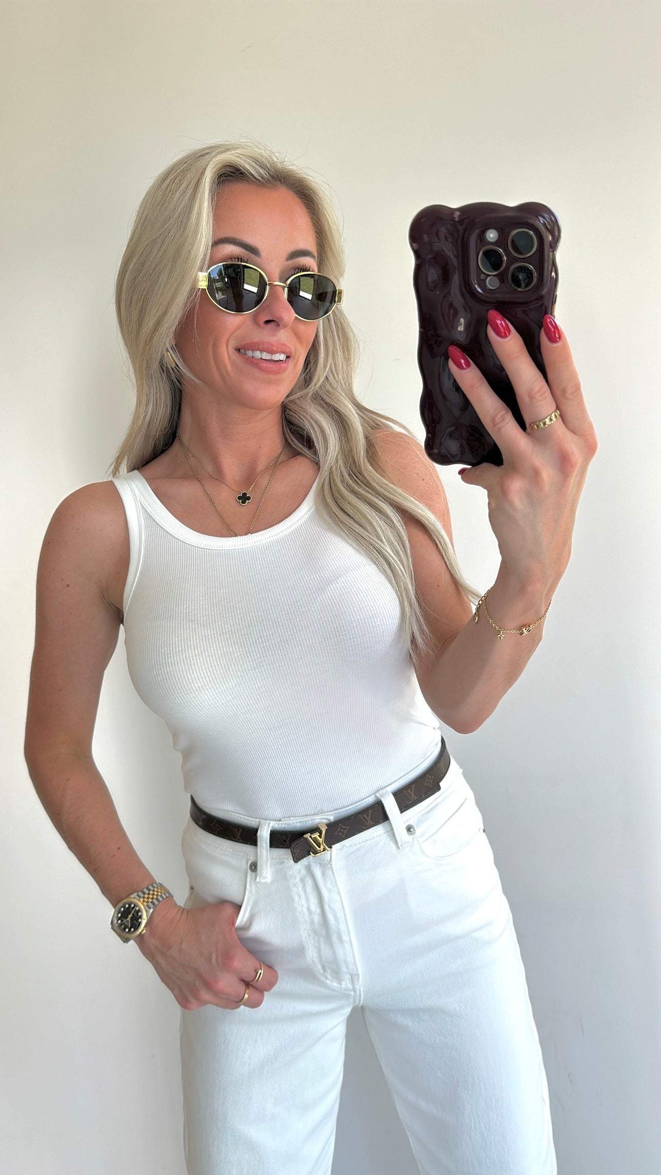 TORI Top - ecru/white