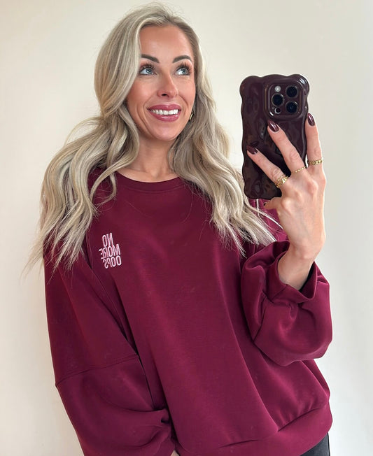 NO MORE OOPS Sweater - bordeaux