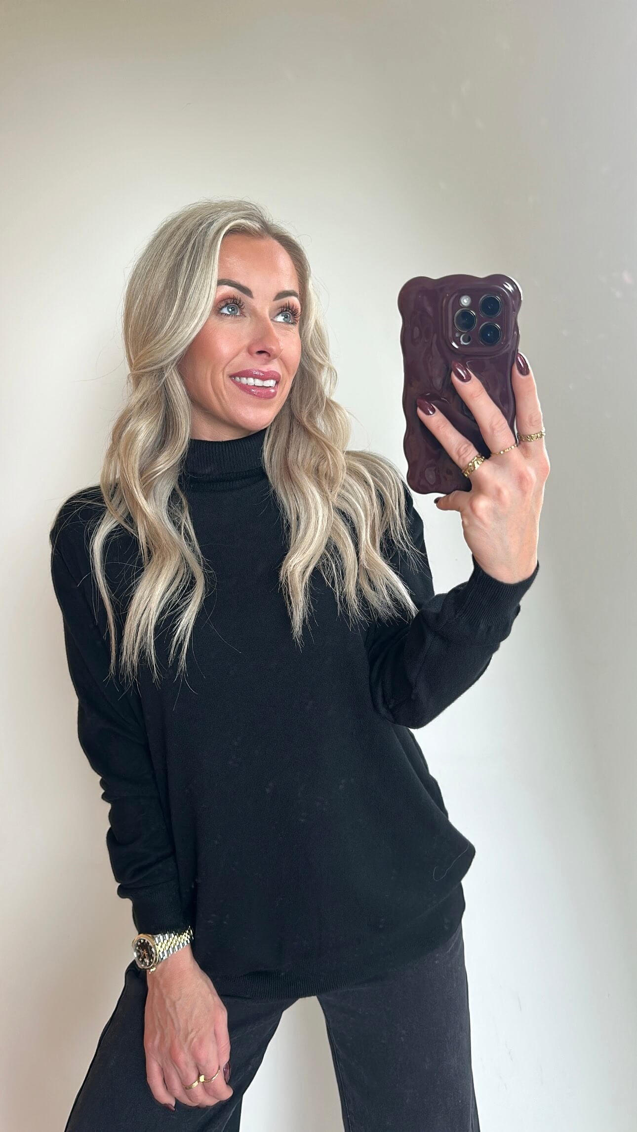 TIA Turtleneck Top - black