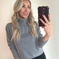 TIA Turtleneck Top - grey