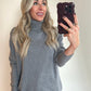 TIA Turtleneck Top - grey