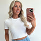 TAYLOR Crop T-shirt - white