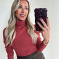 TIA Turtleneck Top - terracotta