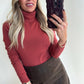 TIA Turtleneck Top - terracotta