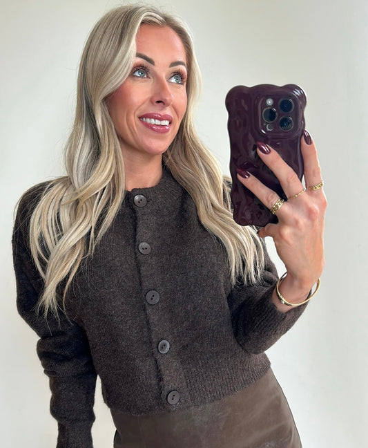 CALLIE Cardigan - choco brown