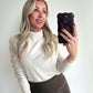 TIA Turtleneck Top - ecru