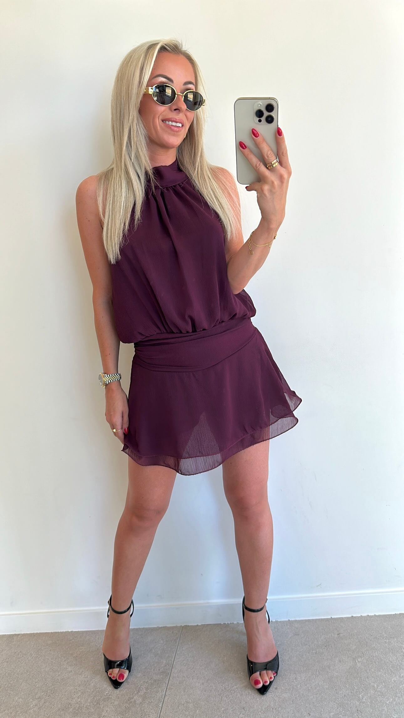PENELOPE Playsuit - burgundy