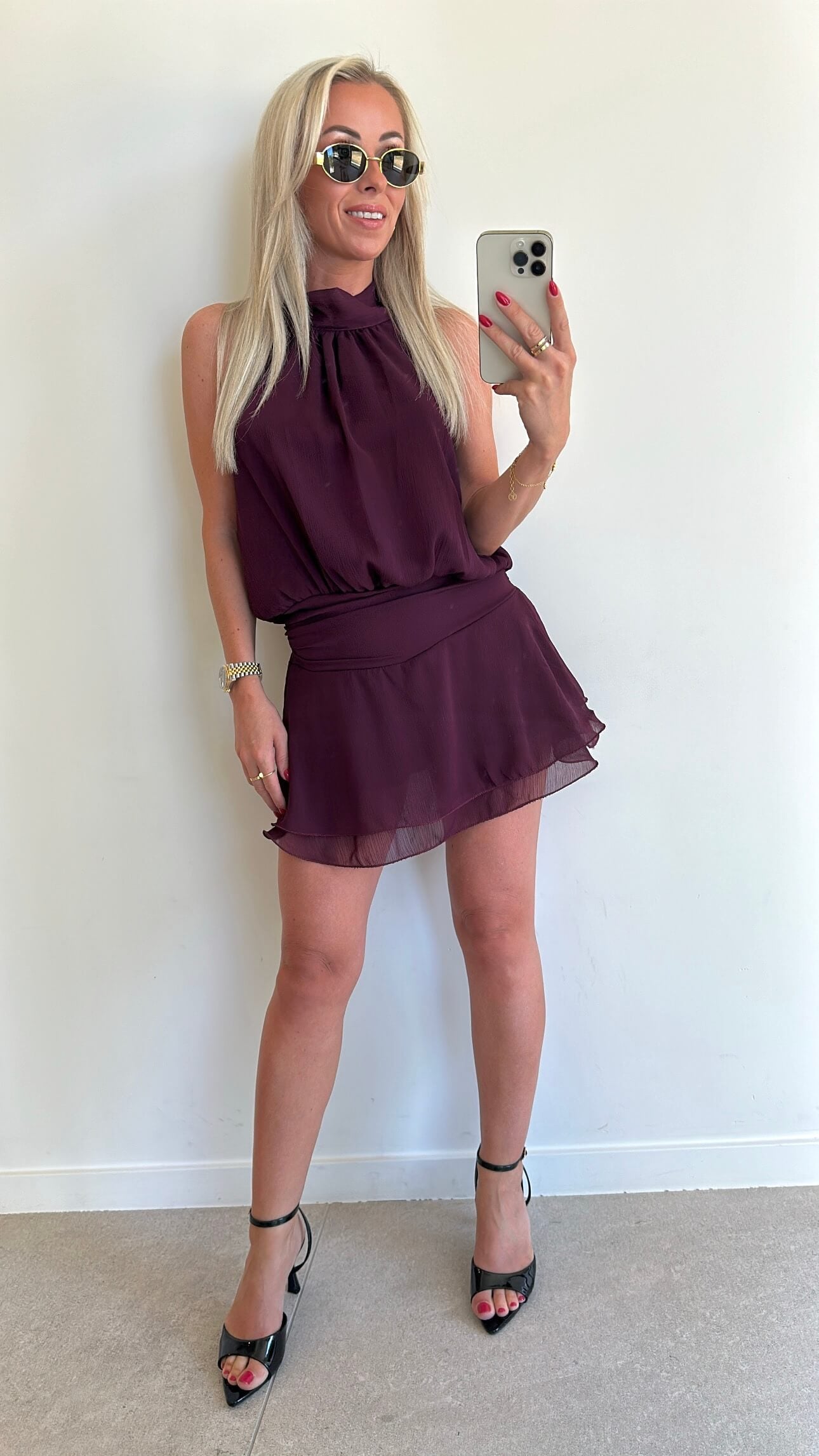 PENELOPE Playsuit - burgundy