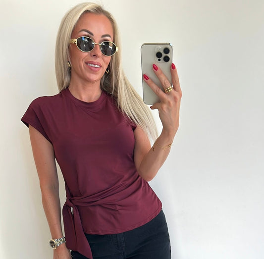 TESSIE Top - burgundy