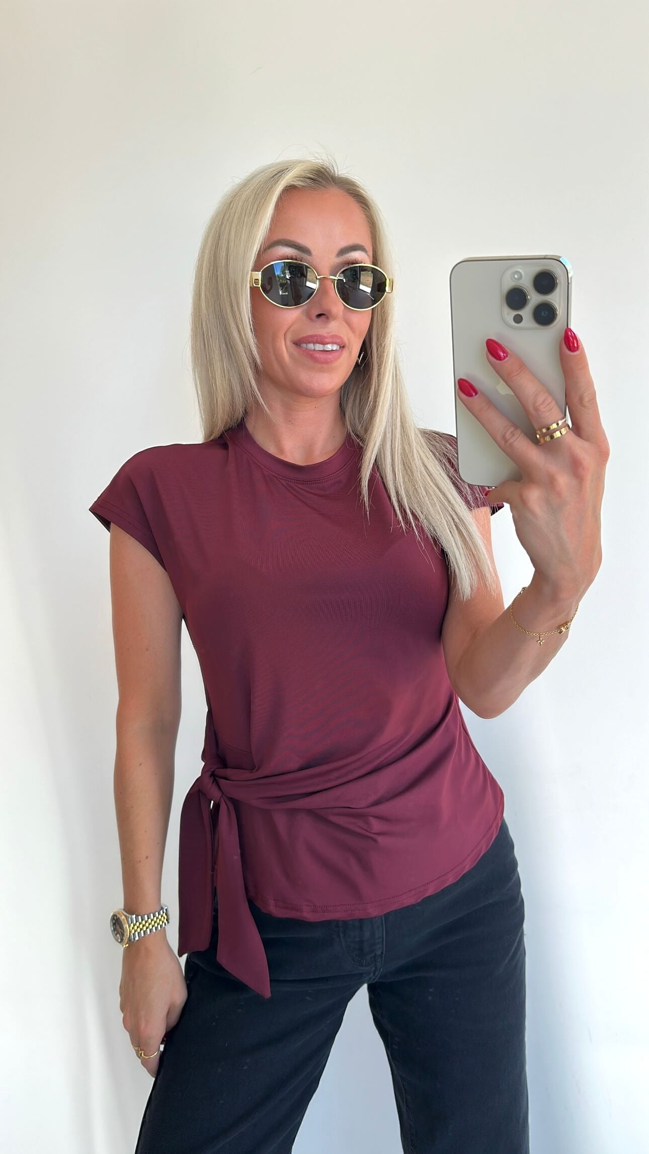 TESSIE Top - burgundy