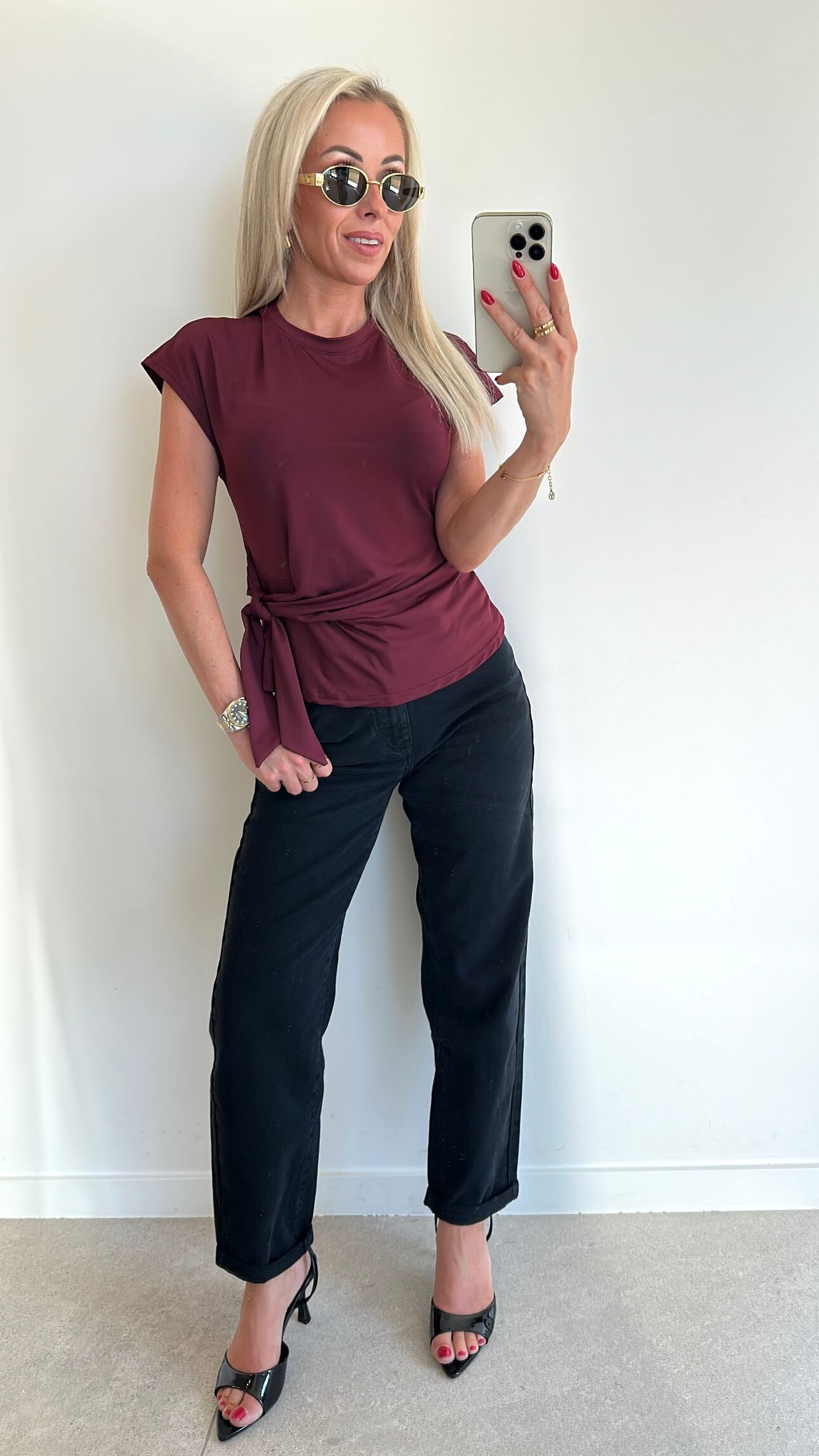TESSIE Top - burgundy