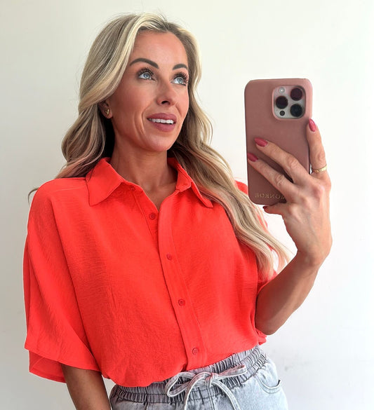 MILLIE Blouse - coral