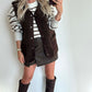 TEDDIE Gilet - choco brown
