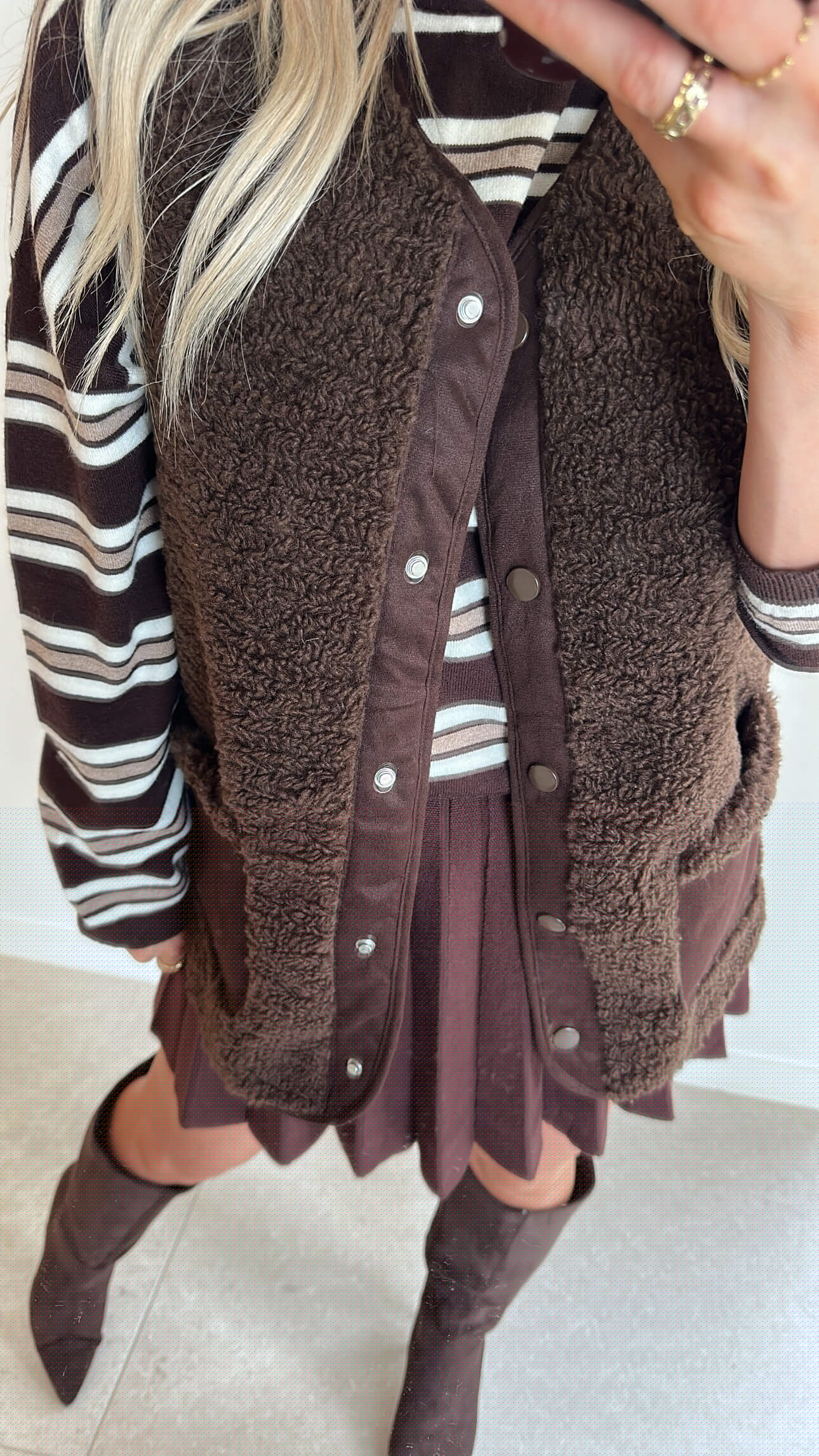 TEDDIE Gilet - choco brown