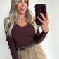 TILLIE Top - choco brown