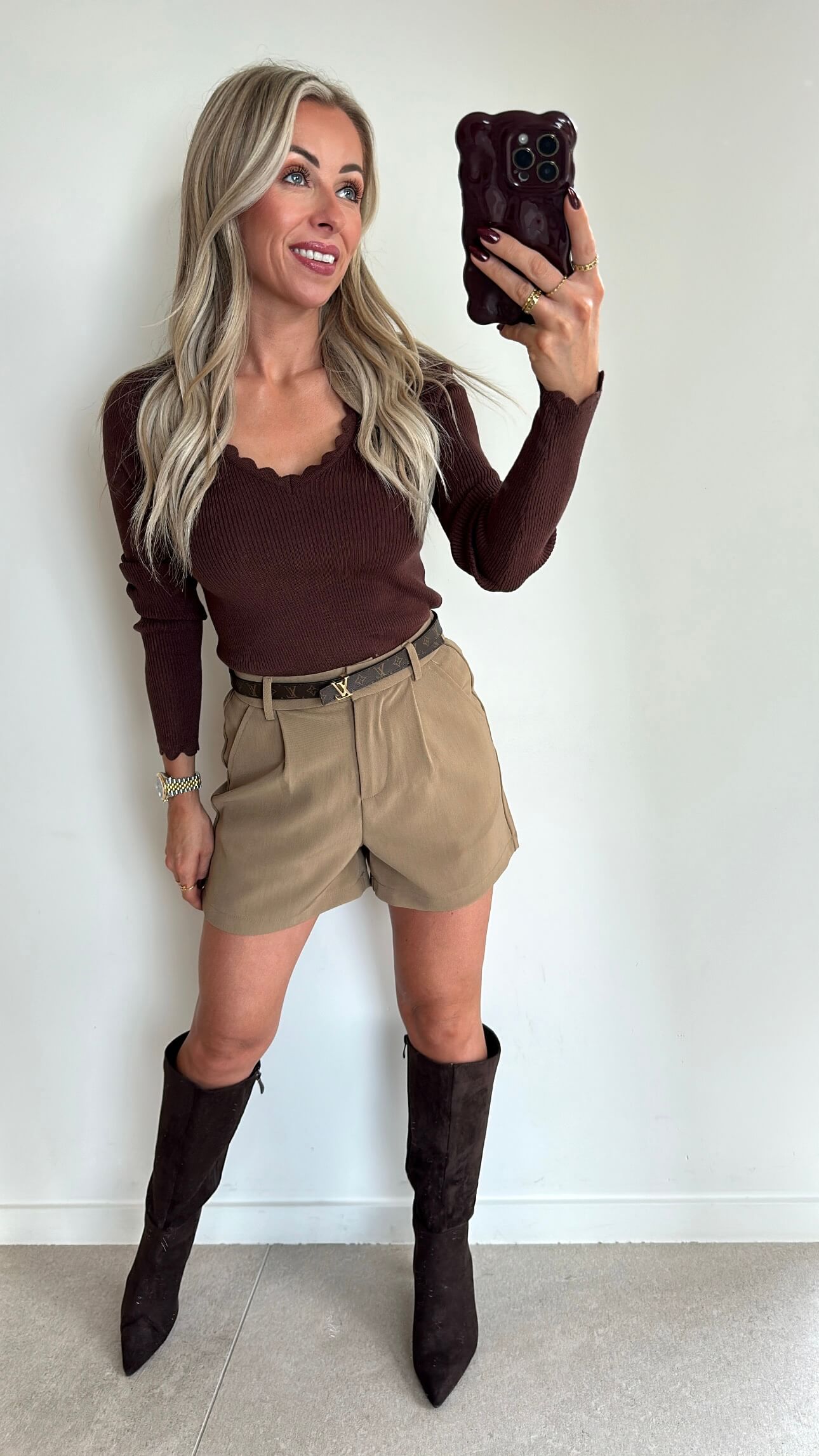 TILLIE Top - choco brown