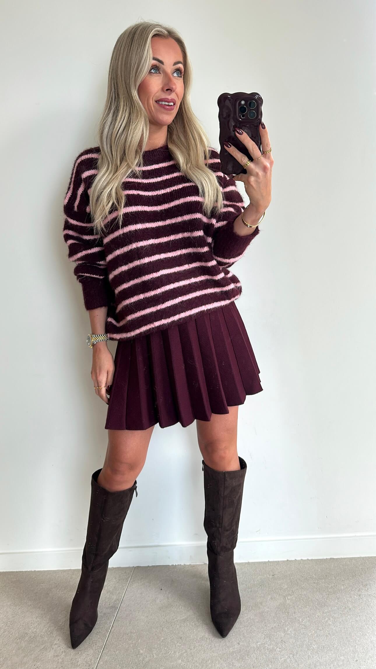 SASSIE Skirt - burgundy