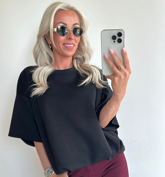 TAMMIE Sweat Top - black
