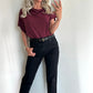 GEORGIA Top - burgundy