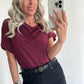 GEORGIA Top - burgundy