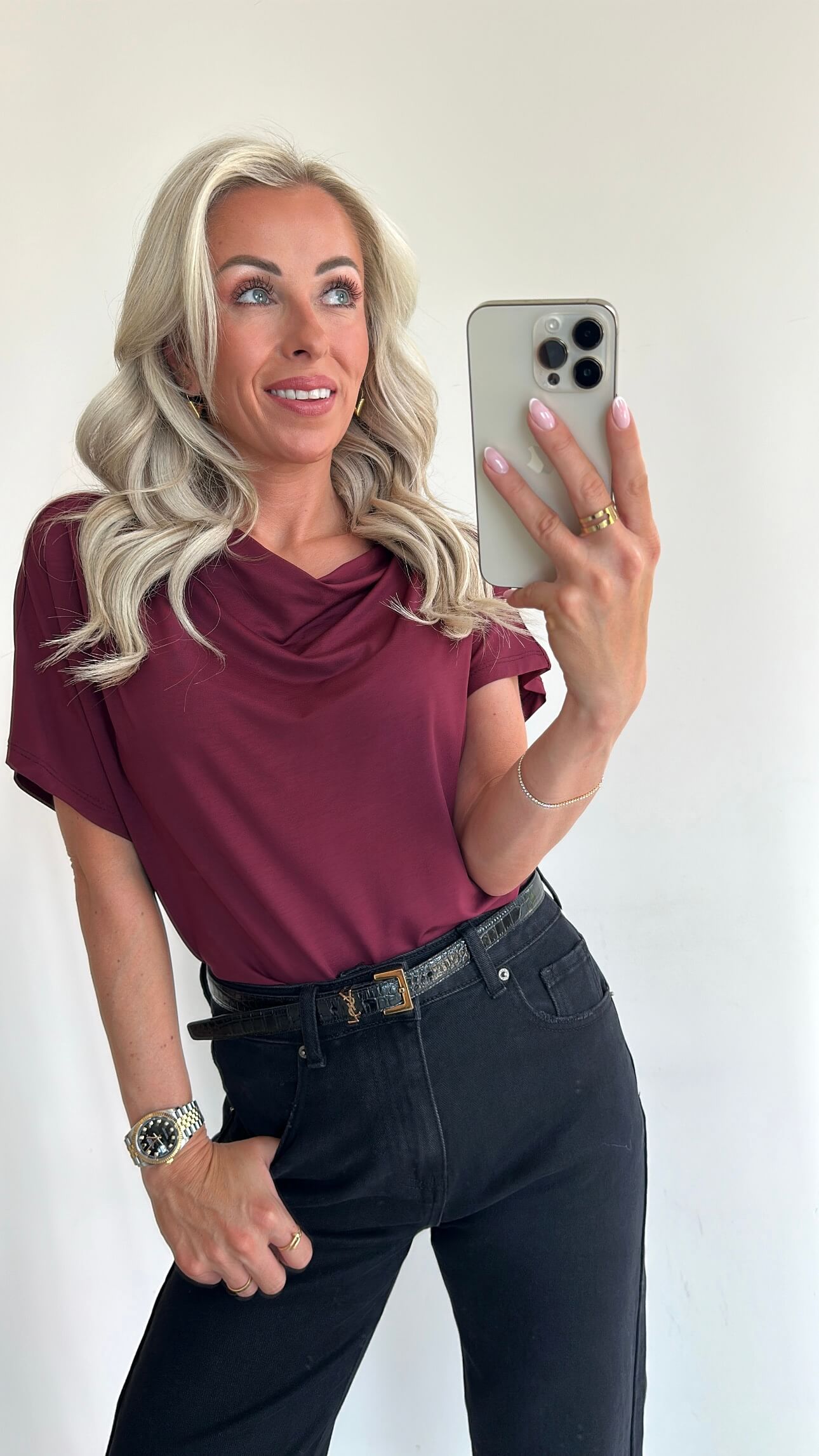 GEORGIA Top - burgundy