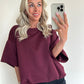 TAMMIE Sweat Top - burgundy