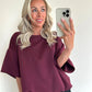 TAMMIE Sweat Top - burgundy