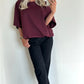 TAMMIE Sweat Top - burgundy
