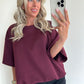 TAMMIE Sweat Top - burgundy