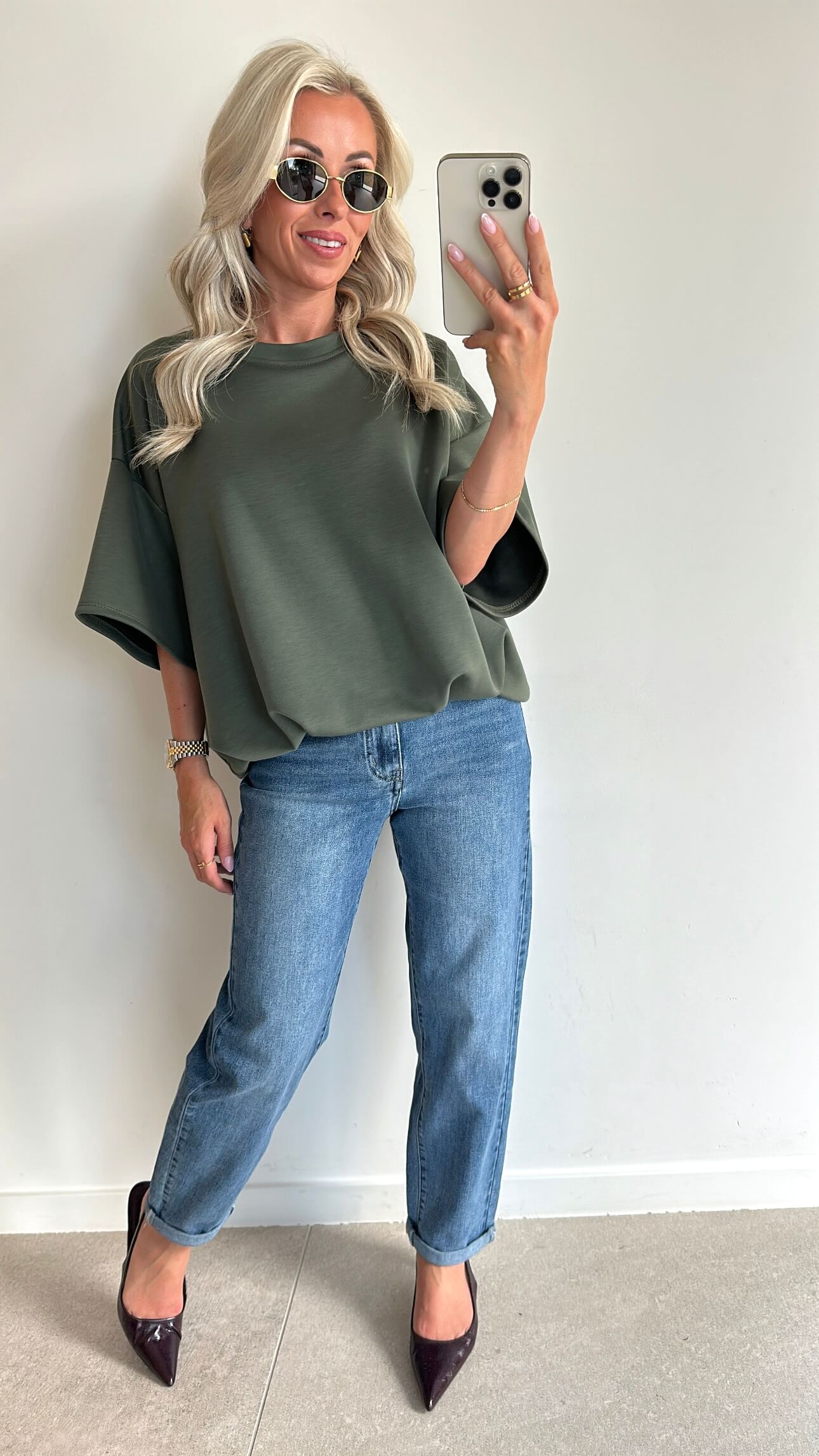 TAMMIE Sweat Top - khaki
