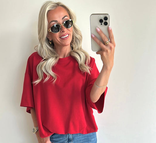 TAMMIE Sweat Top - red