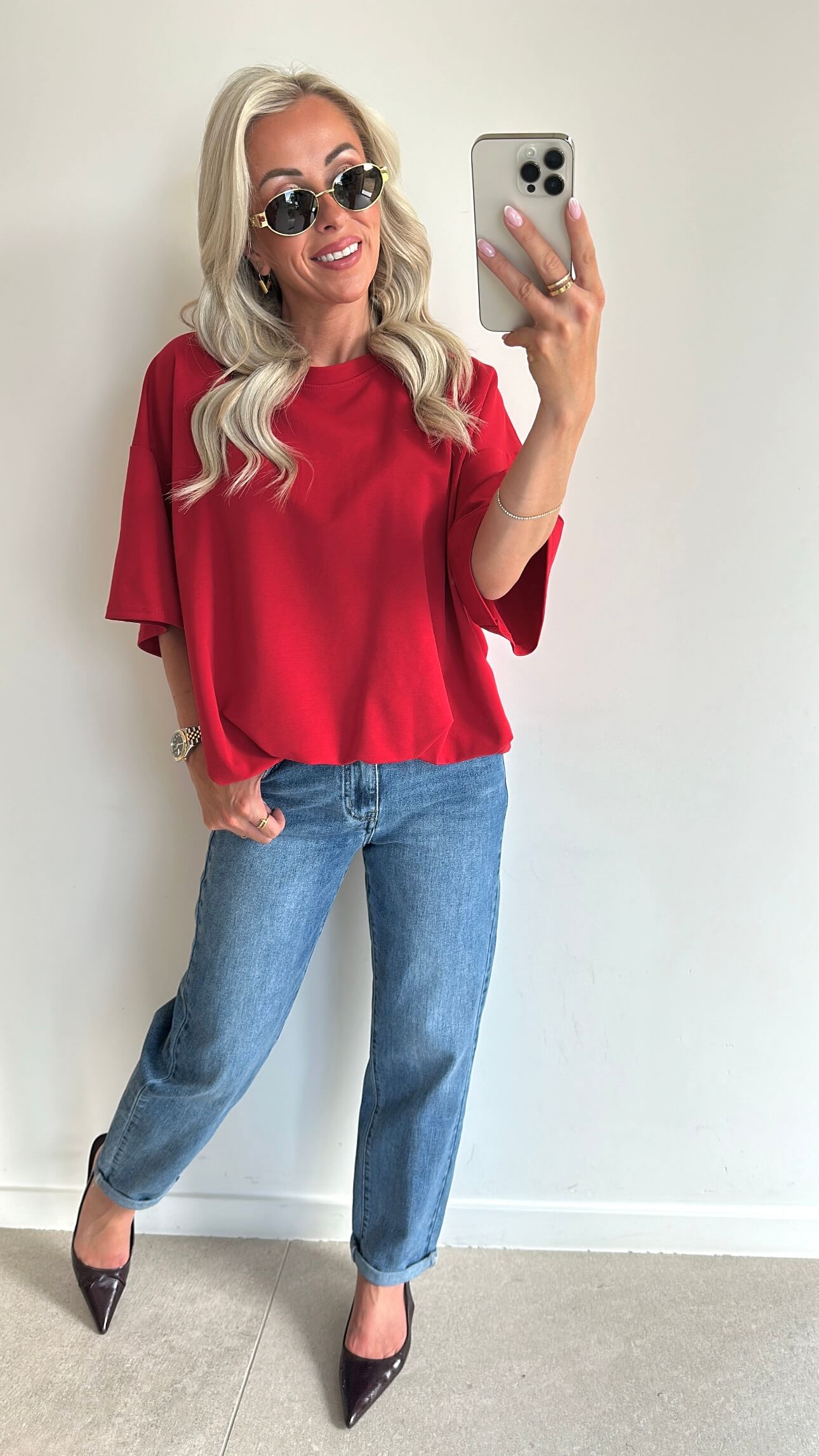 TAMMIE Sweat Top - red
