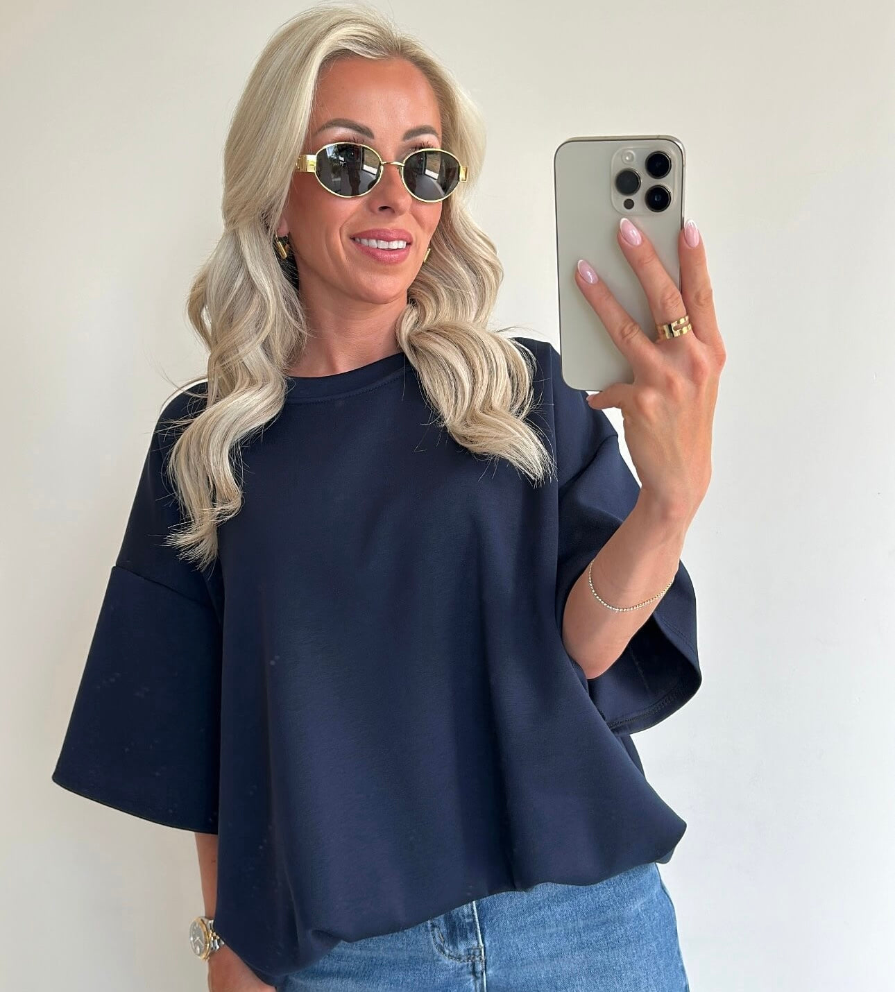 TAMMIE Sweat Top - navy