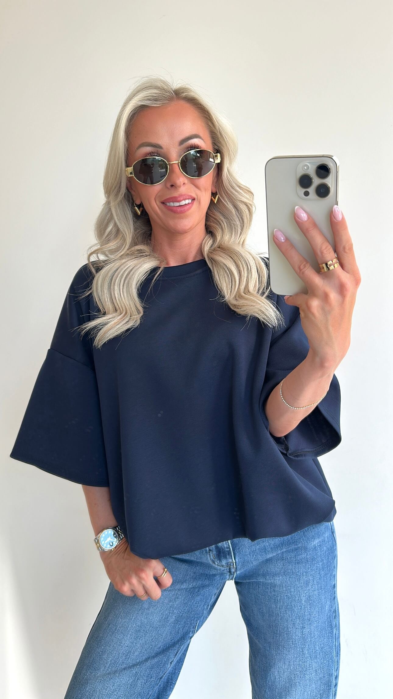 TAMMIE Sweat Top - navy