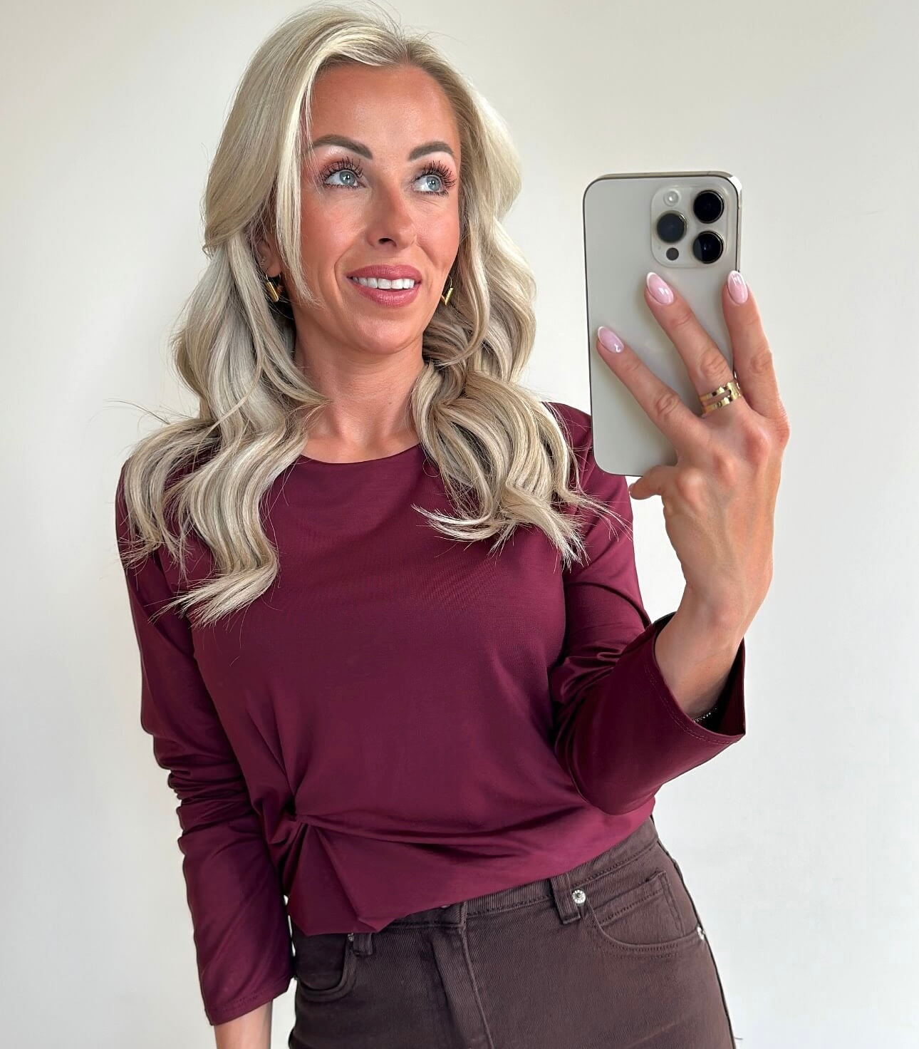 GIULIA Top - burgundy