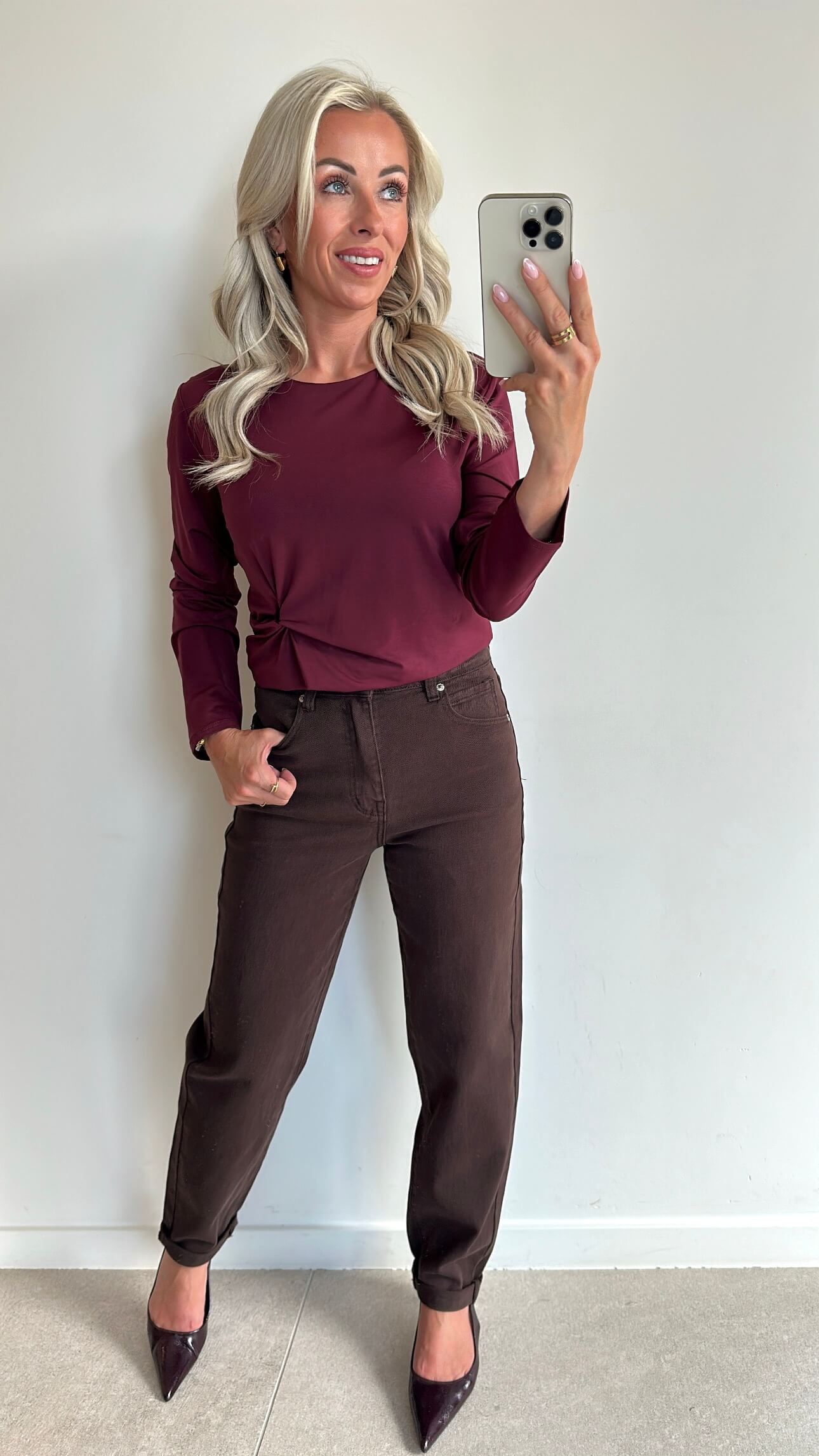 GIULIA Top - burgundy