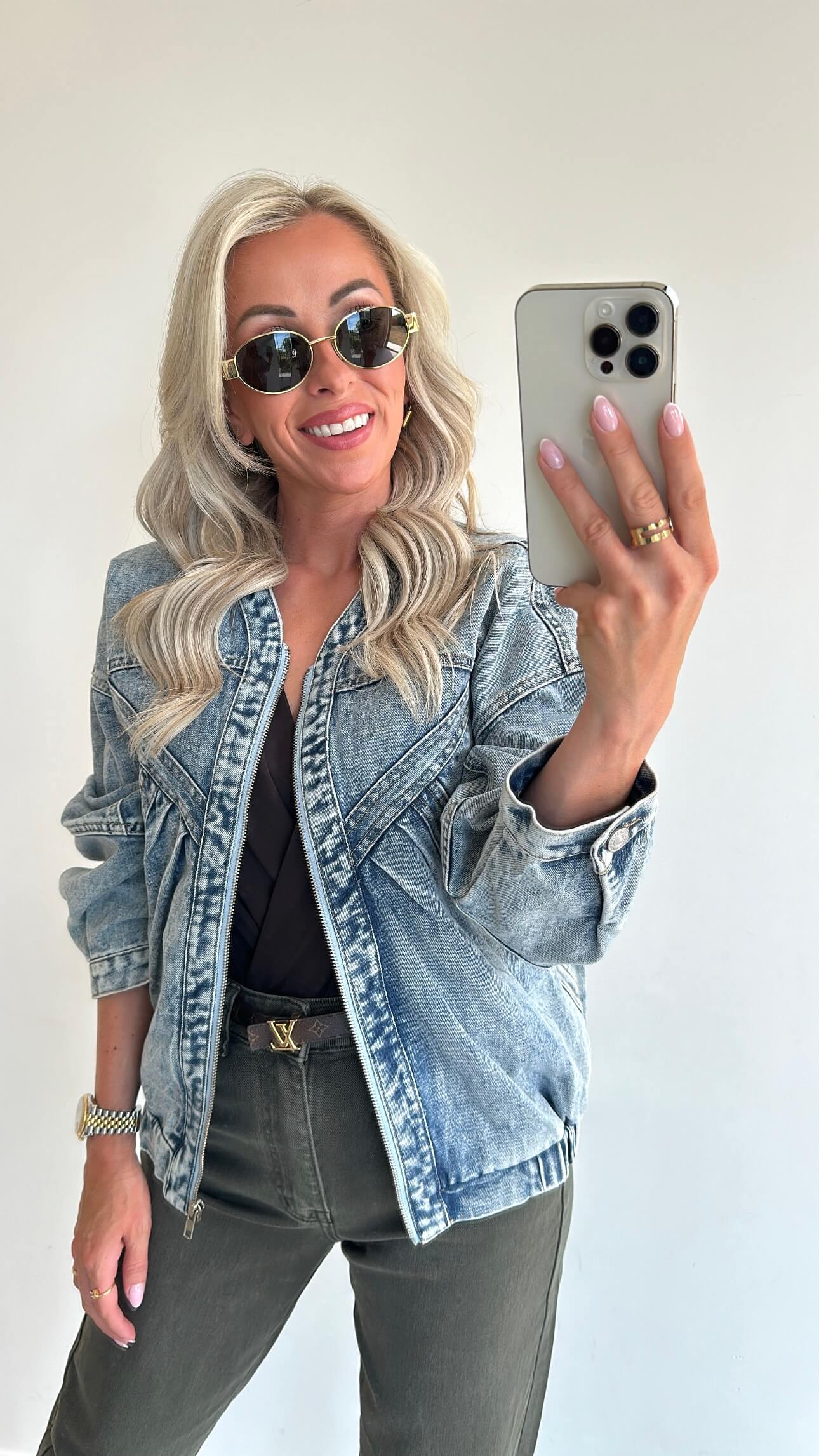 BABS Bomber Jacket - washed jeans
