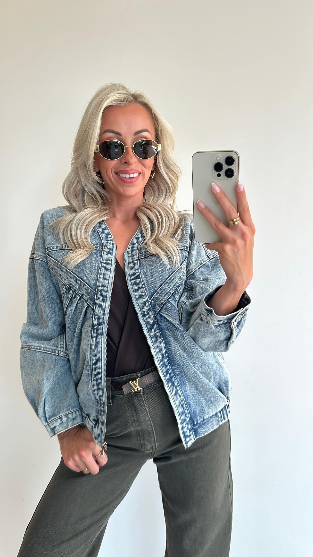 BABS Bomber Jacket - washed jeans