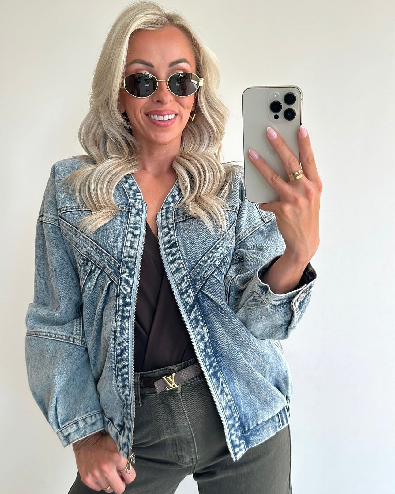 BABS Bomber Jacket - washed jeans