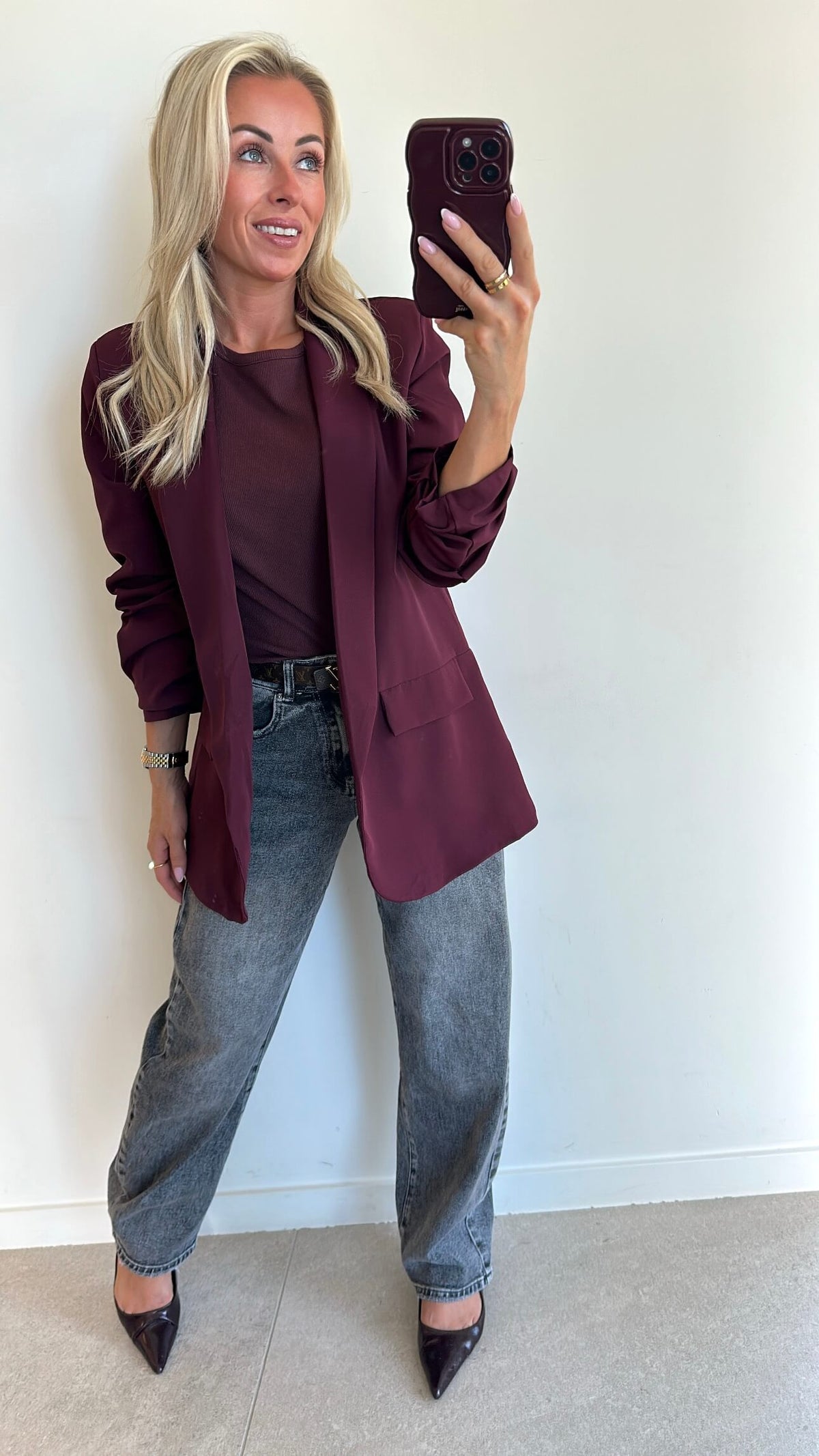 TRIXIE Top - washed burgundy